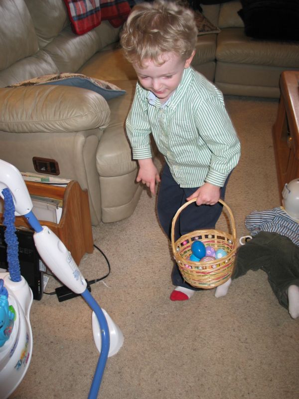 Yet another egg hunt
...this time right in our own house!

