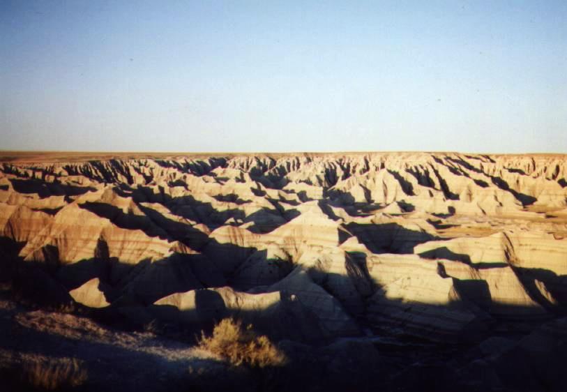 Shadowland
Evening approaches at the Badlands National Park
