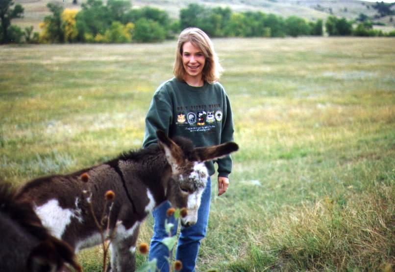 Cathy with Burro
