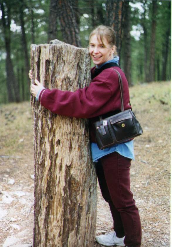 Petrefied Stump
Cathy Hugs a Petrified Stump
