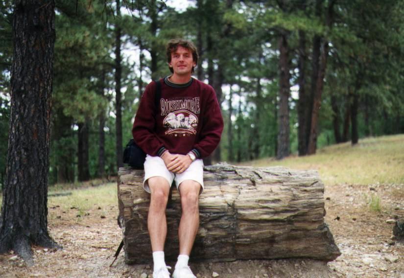 Petrified Log
And Tim sits on a Petrified Log
