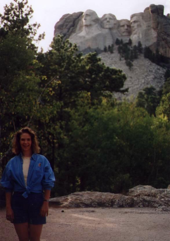 Cathy at Mount Rushmore

