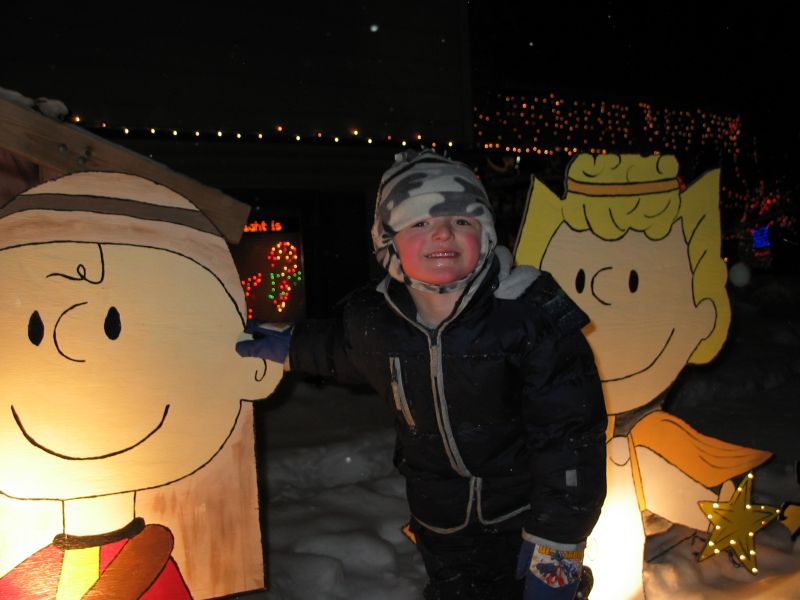 Charlie Brown
Posing in the Nativity

