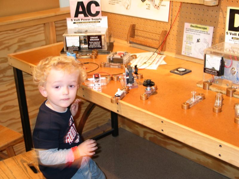 Electrical Engineer
He really liked the electrical experment area.  I think he might have a future in engineering.
