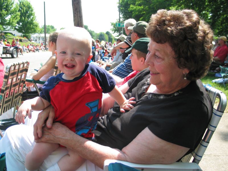 Grandma and Andrew
Hanging out at the parade...
