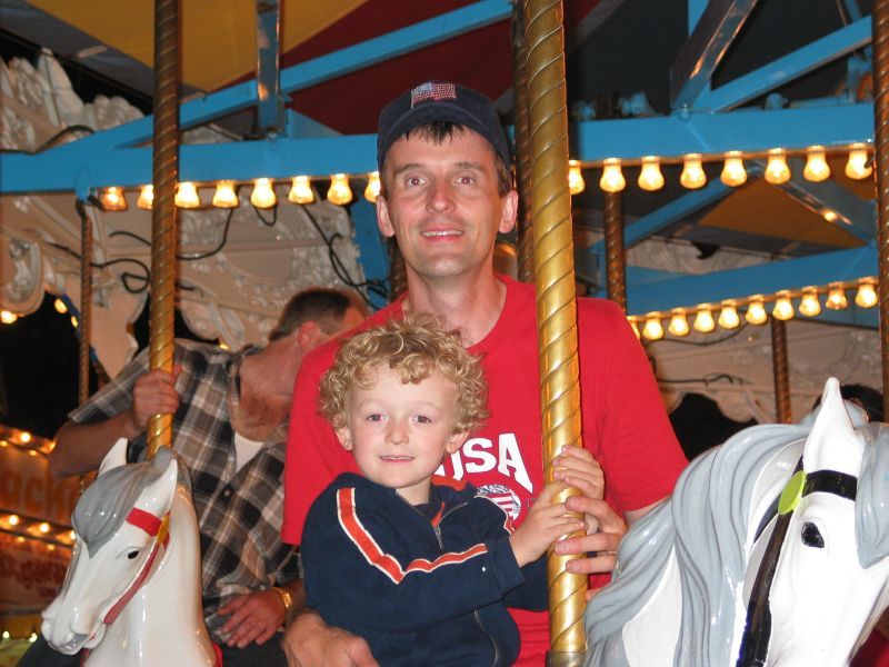 Dad and William
Dad and William take one final late-night merry-go-round ride as the 4th draws to a close.
