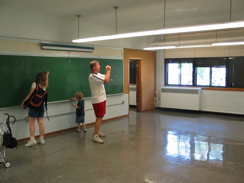 Mom's old classroom
This particular classroom was where Tim's mom taught 3rd grade for about 12 years, after the Meservey building closed and everyone moved to Thornton. 
