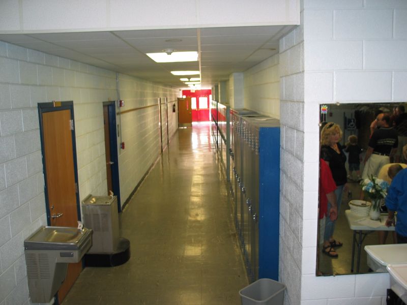 Hall view of 'gym wing'
This is the hallway of the 1950's addition next to the gym.
