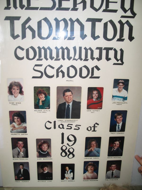 M-T class of 1988
Tim's graduating class, the last class of M-T high school before it merged to become SCMT.  Yes, that's the entire class.  Now you understand why the school had to merge, and eventually close...
