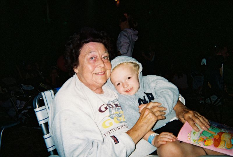 Grandma and William
Grandma and William at the Aquatennial Fireworks.  We were just taking some pictures with the free disposable cameras they gave out, and at this point, had no idea that anything was going to happen outside of a great fireworks display.
