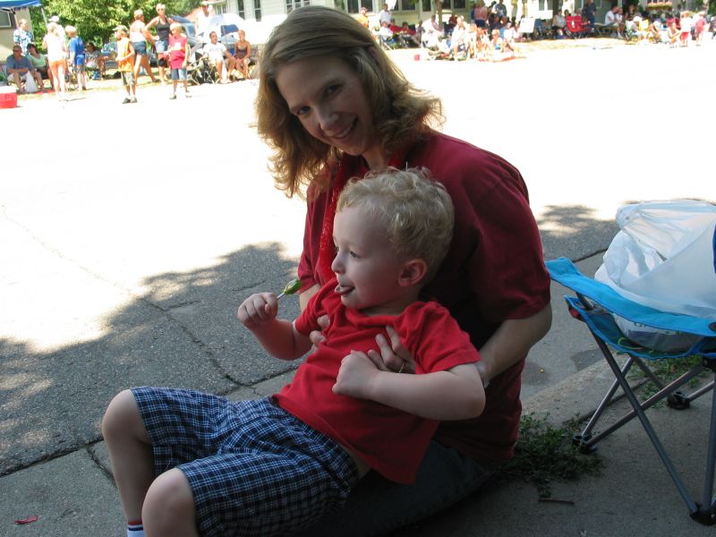 Mom and Son
Sitting at the Delano parade.
