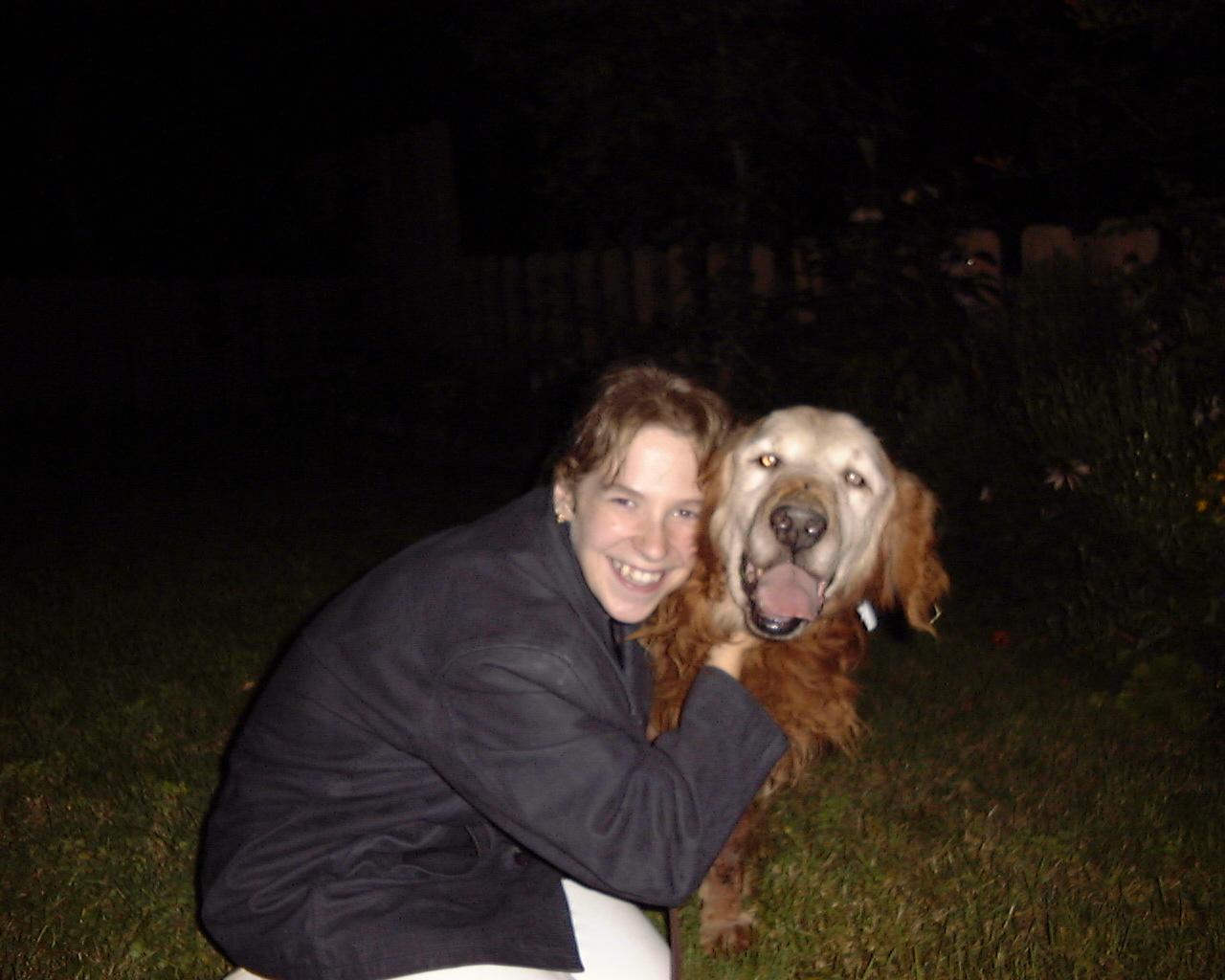 Cathy and Sampson
Cathy and our wonderful old Golden Retriever Sampson, who sadly left us in 2001.
