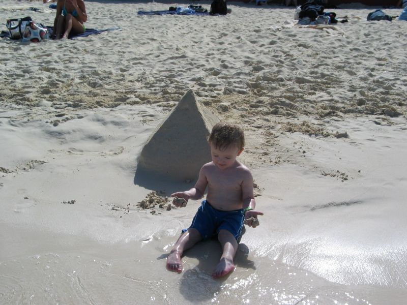 Sand Play
William plays near the pyramid.
