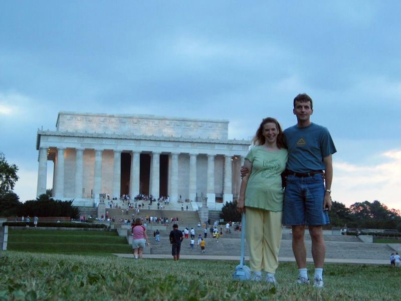 Lincoln Memorial
The Lincoln Memorial is a must-see to honor the man who kept our country together through the trying times of the Civil War.  Here, the two of us pose outside of the huge marble structure.


