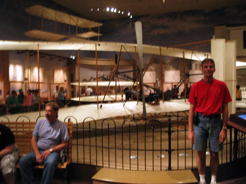 Wright Brother's Plane
The Wright Brother's first plane is now on display on ground level in the National Air and Space Museum.  Until recently it was displayed hanging from the ceiling.

