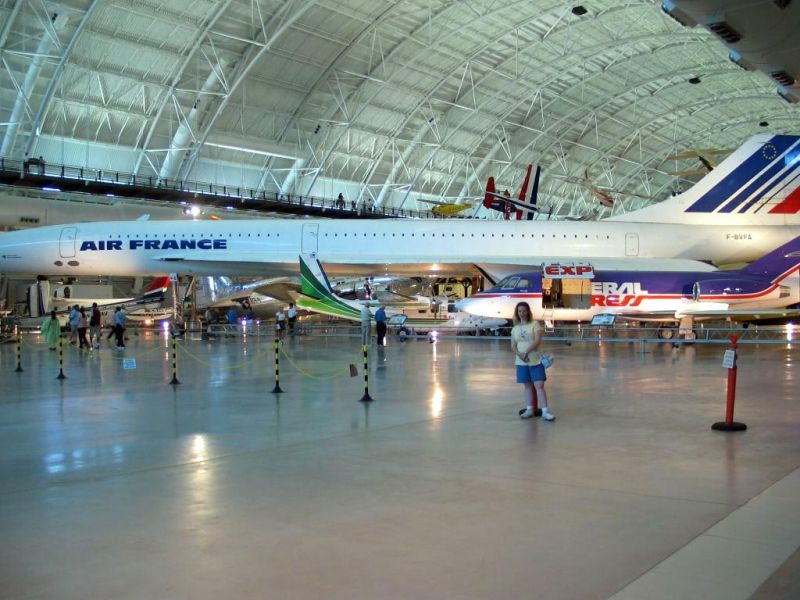 Concorde and FedEx Plane
On display at the Udvar-Hazy center are many planes that are much too big to be displayed at the original Air and Space Museum on the National Mall, including this Air France Concorde.  Also seen here is the first plane owned by Federal Express for delivering overnight packages.

