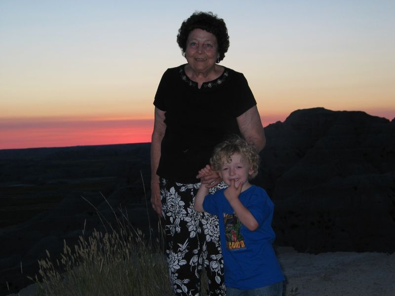 William and Grandma at Sundown
