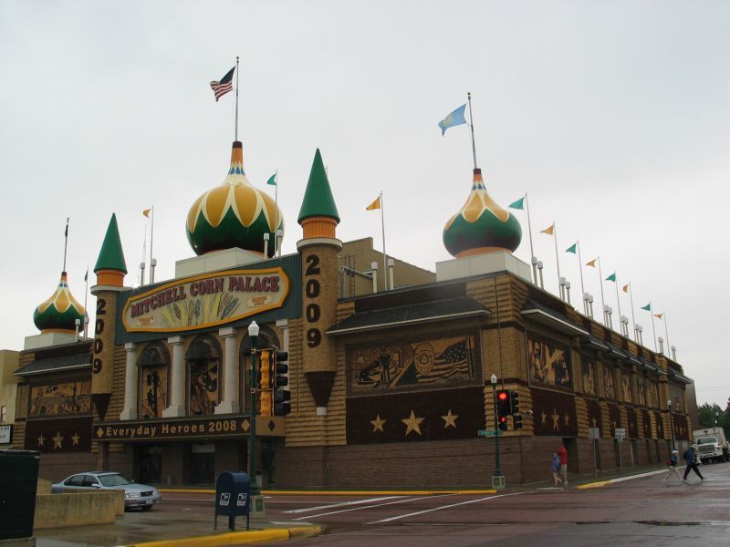 Overall View
An overall view of the Corn Palace.  Did I mention it was raning the entire time I took all these pictures (and, sadly, too much of our trip as a whole...)

