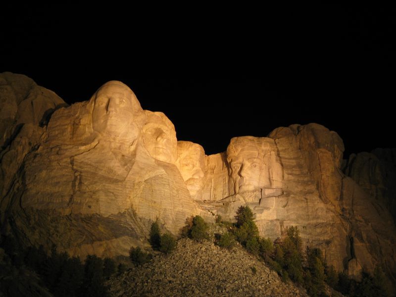 Mount Rushmore at Night
