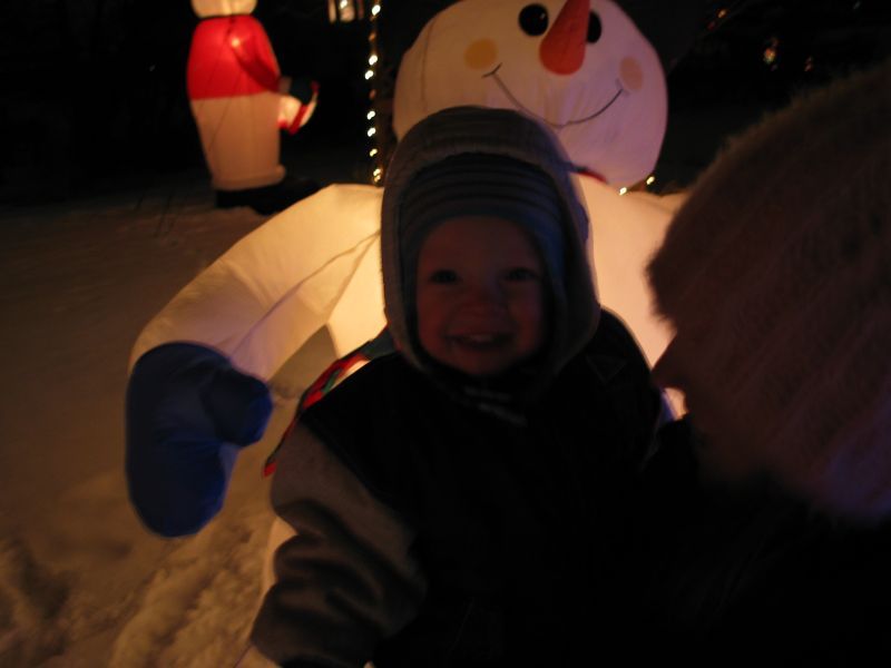 Little Boy and Big Snowman
