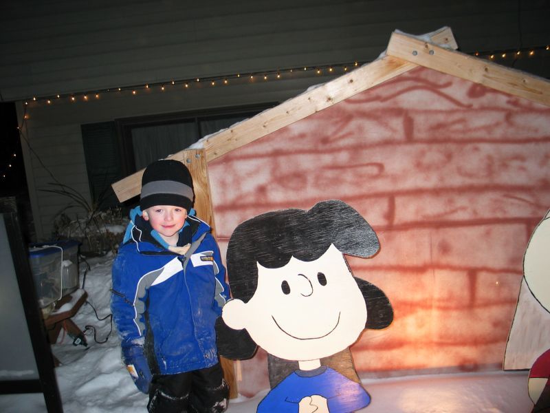 William poses in the Peanuts Nativity
