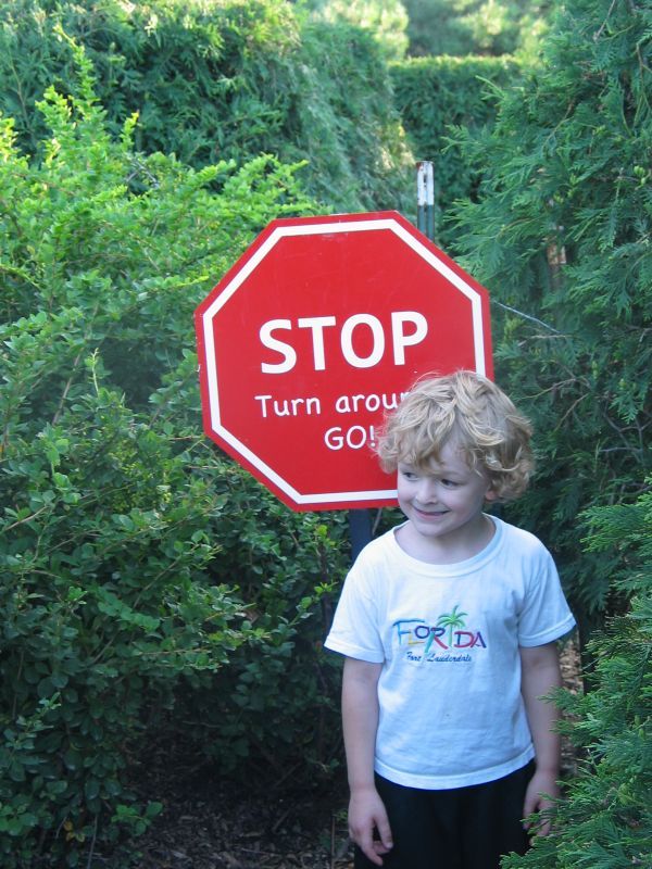 Stop Sign in the Maze
