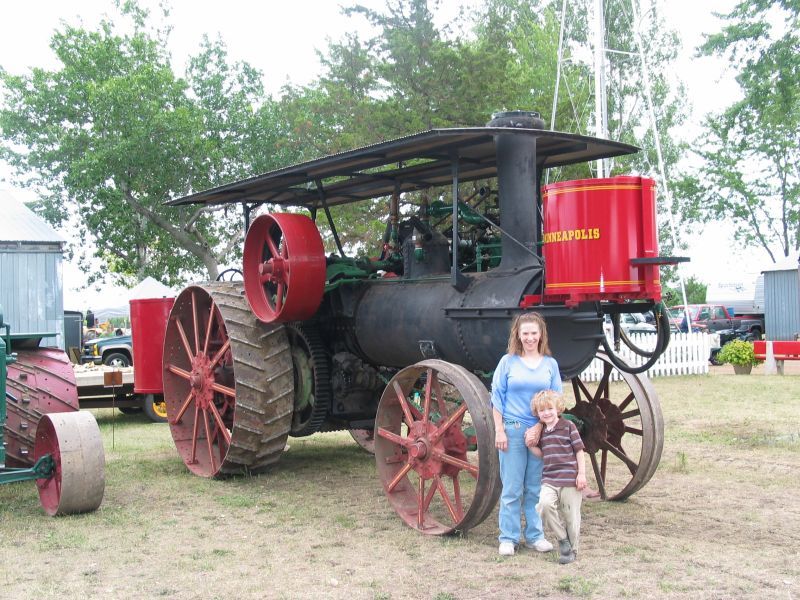Cathy and William and Steam Tractor
