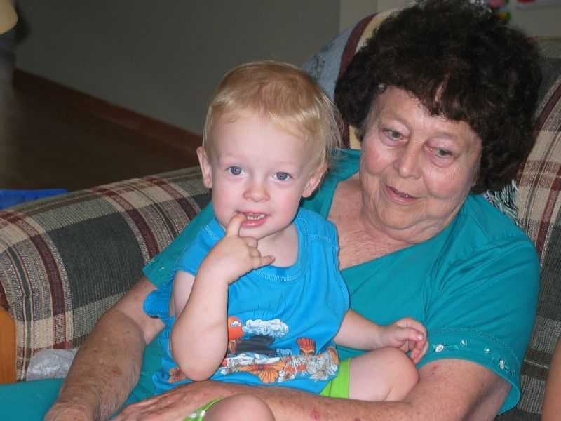 Andrew and Grandma
The next few pics are from the Saturday after his birthday, where we had some family over to celebrate.
