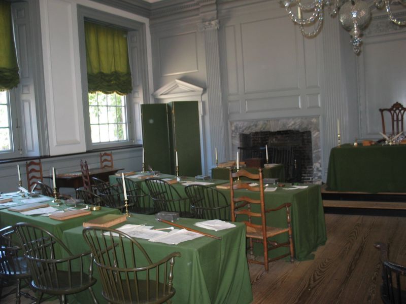 Independence Hall
In this room, both the Declaration of Independence and US Constitution were signed.  
