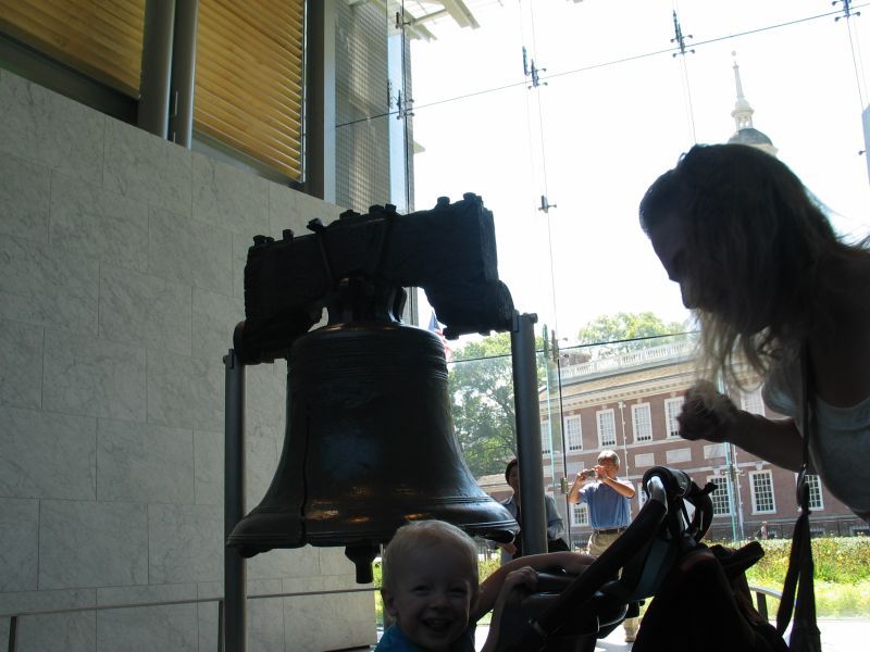 Cathy and Andrew with Liberty Bell
