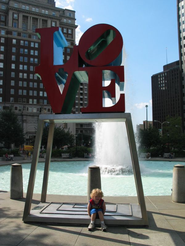William with the Love Statue
