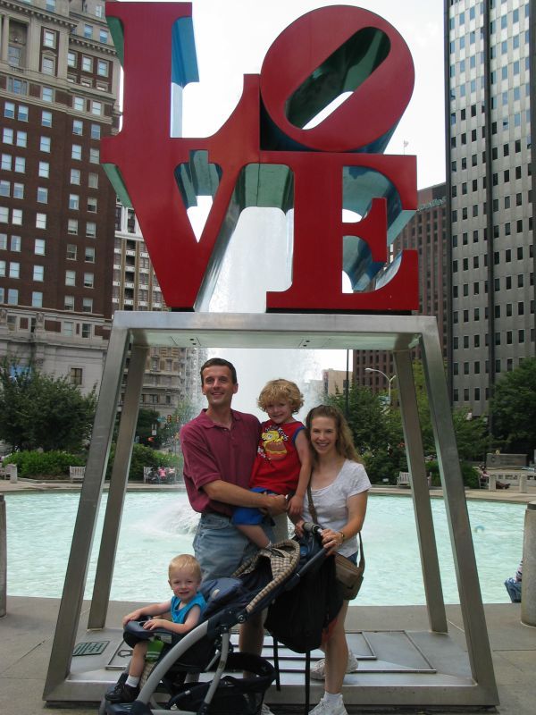 All of us next to the Love Statue
