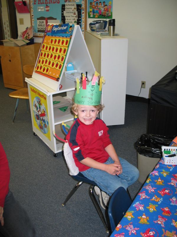 Preschool
William celebrates his birthday at preschool.
