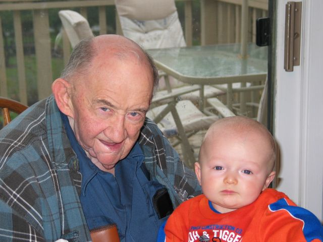 Grandpa Harrison and William
William with Grandpa Harrison, at about 7 months.
