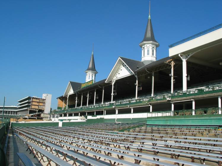 The Rich get Richer...
Churchill Downs was being remodeled when we were there.  Of course, they had to tear out a 100-year old clubhouse so they could build a more 'posh' one for rich corporate suites.  At least the twin spires remain!

