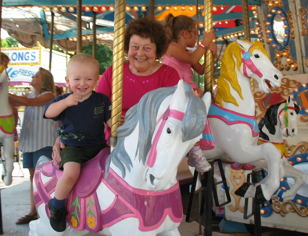 Grandma
Grandma took a turn with William on the carousel as well.
