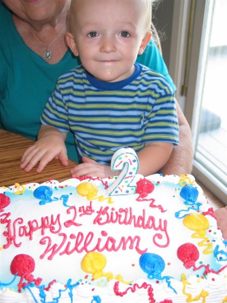 Cake
William shows off his cake.
