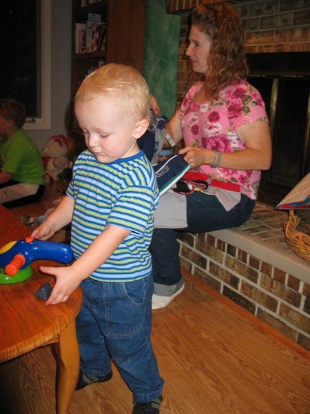 Angle grinder
Any toy that makes cool noises, spins, and lights up is a friend of William's...
