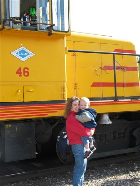 William and Mom
William and Mom pose by the engine.  Fortunately that bell didn't go off while they were standing there...
